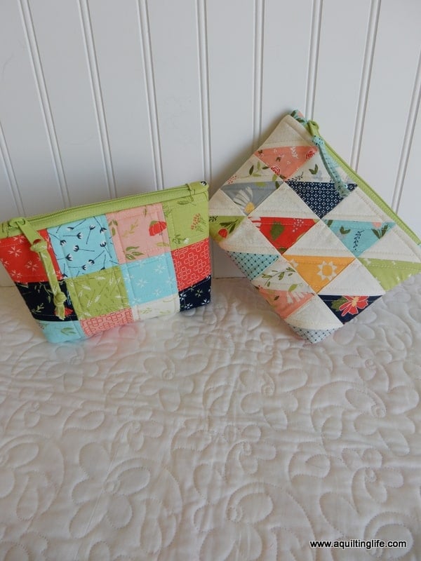 simple patchwork zipper bag