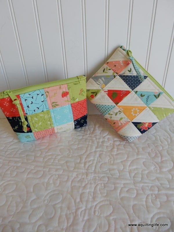 simple patchwork zipper bag