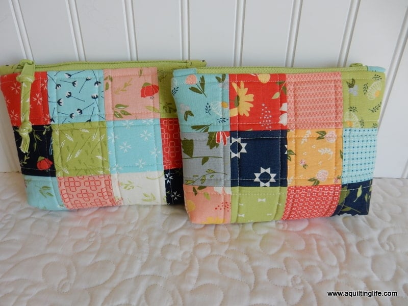 simple patchwork zipper bag