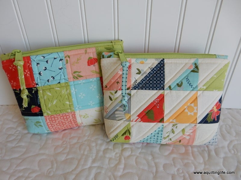 simple patchwork zipper bag