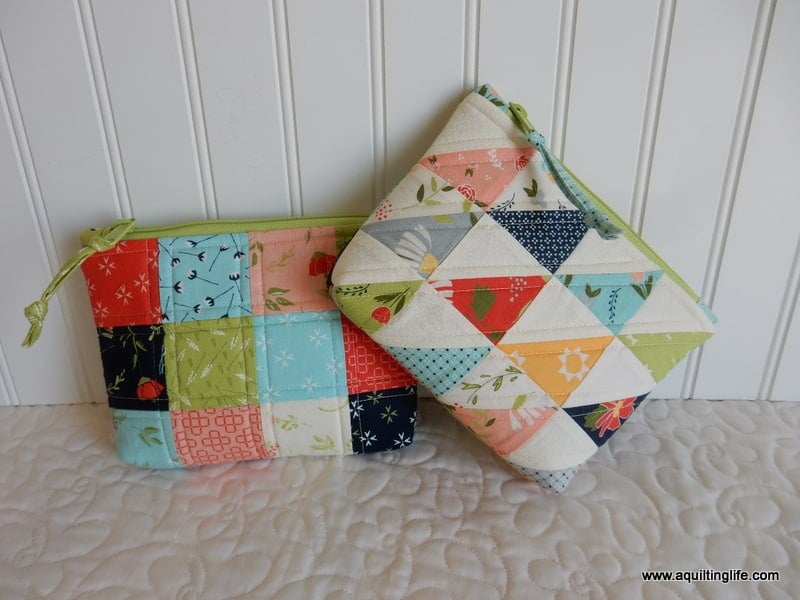 simple patchwork zipper bag