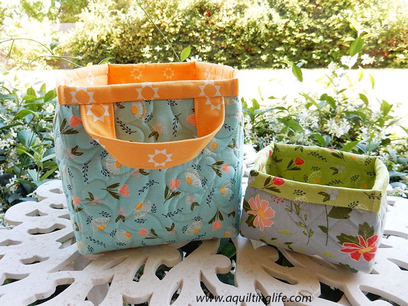 Fabric bin projects with Clover Hollow