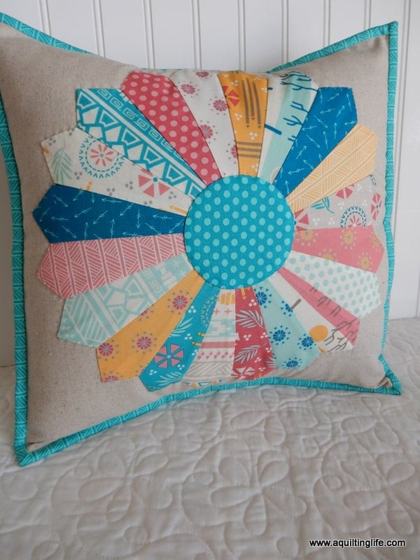 Dresden Quilt Pillow in Bright Sun