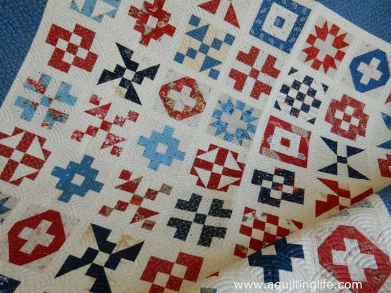 red blue and cream sampler 2