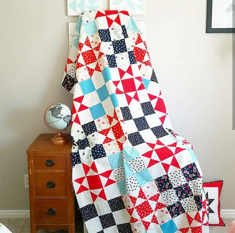 simple patriotic stars quilt