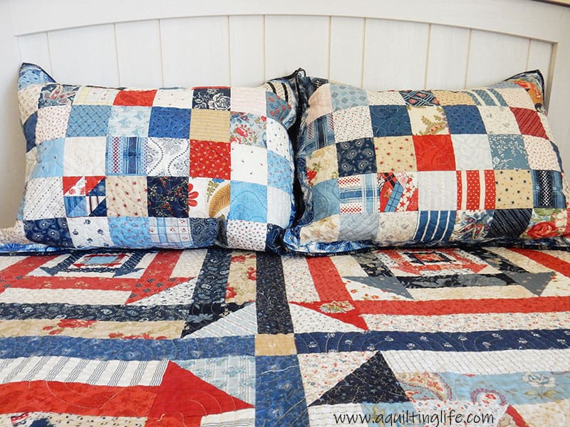 simple quilted pillow shams