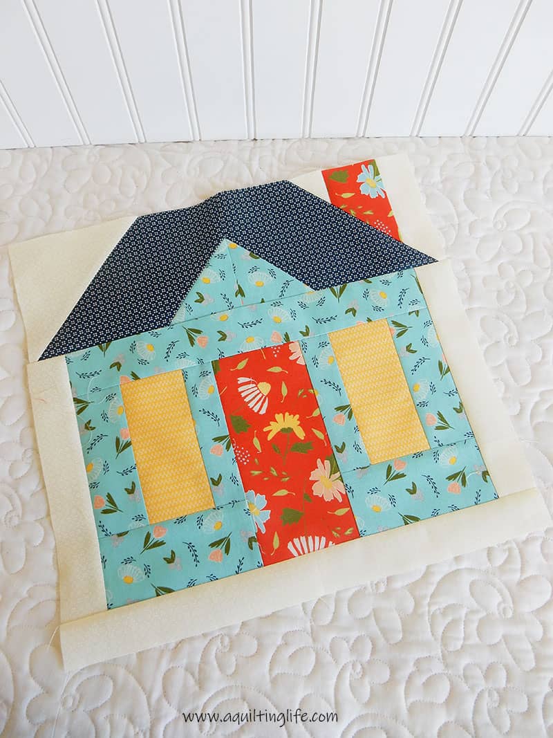 Winterville house quilt block