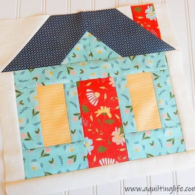 Winterville house quilt block