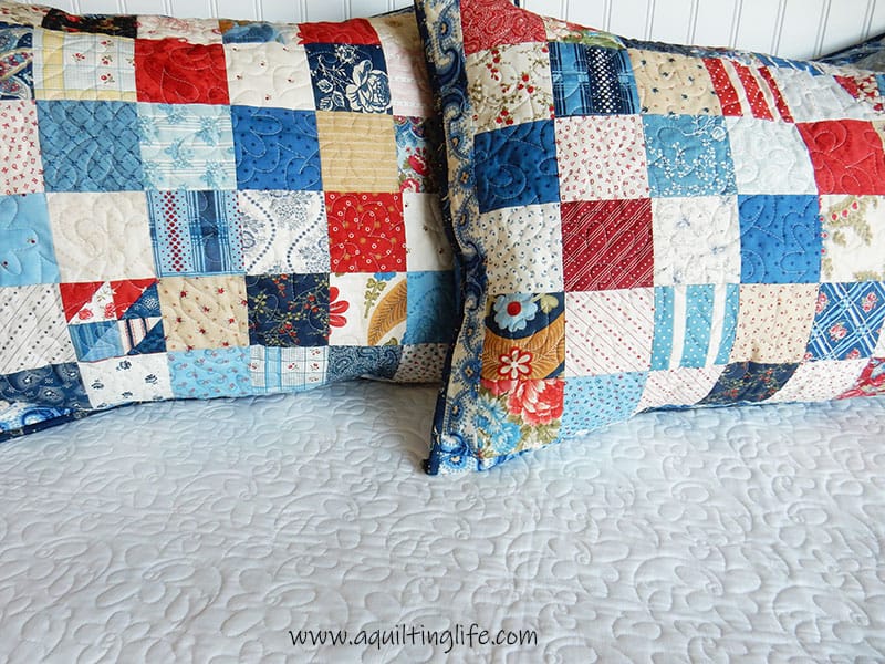 simple quilted pillow shams