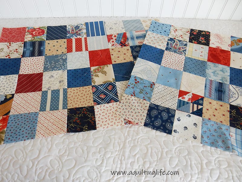 red white and blue simple patchwork