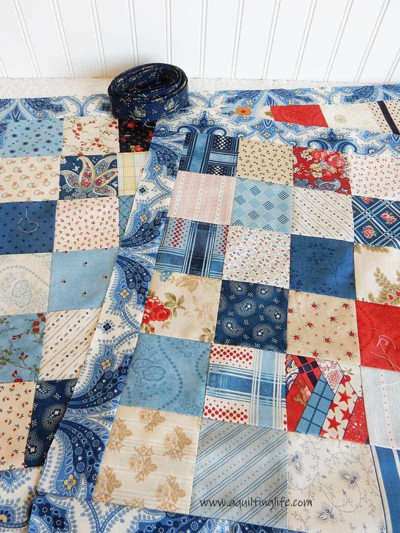 Simple patchwork with borders and binding
