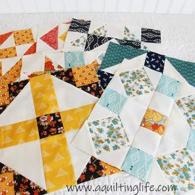 Mystery Block of the Month August 2018 blues version
