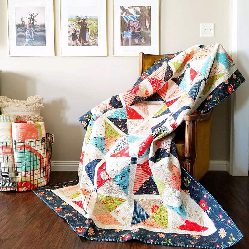 Sea Glass Quilt on Chair
