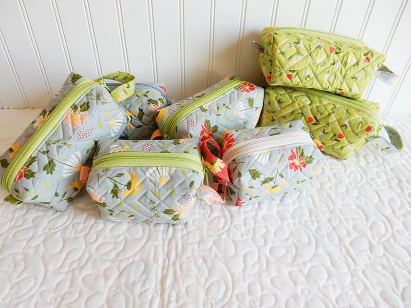 Simple Quilted Zipper Bags