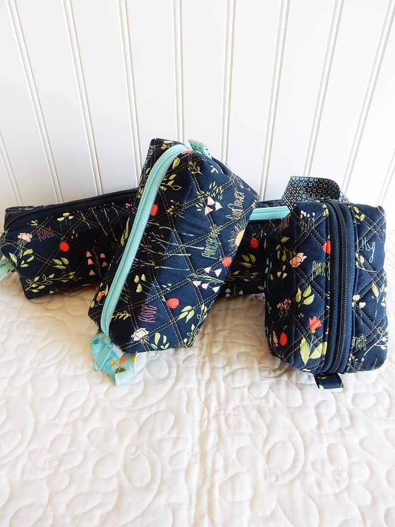 Simple Quilted Zipper bags
