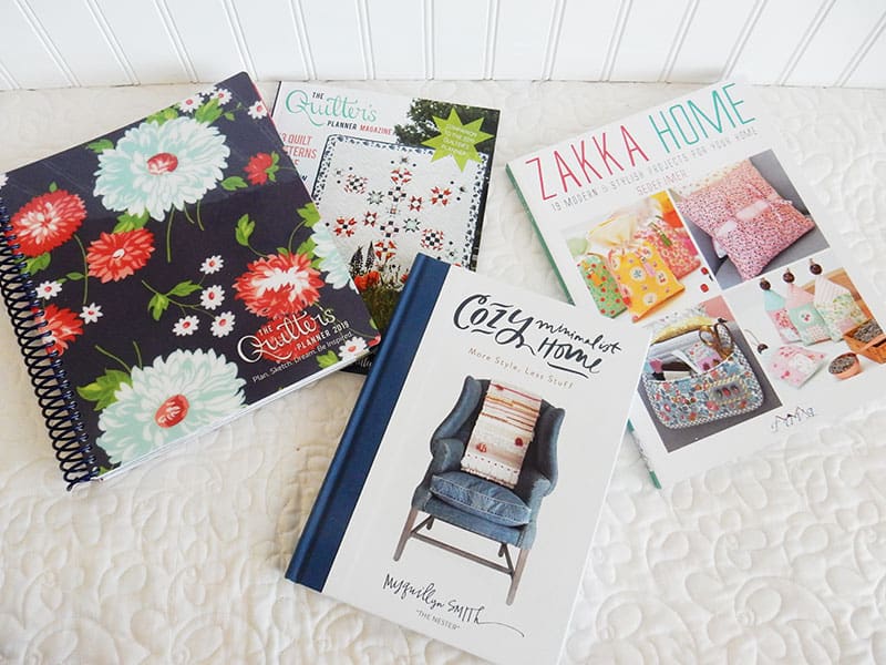 quilt books and planner