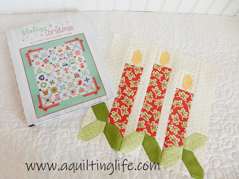 Christmas Candles Quilt Block