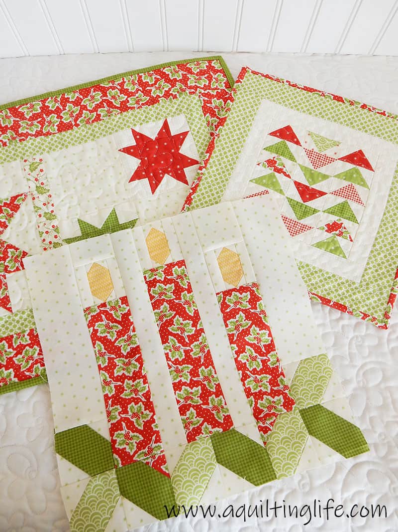 Christmas Candles Quilt Block