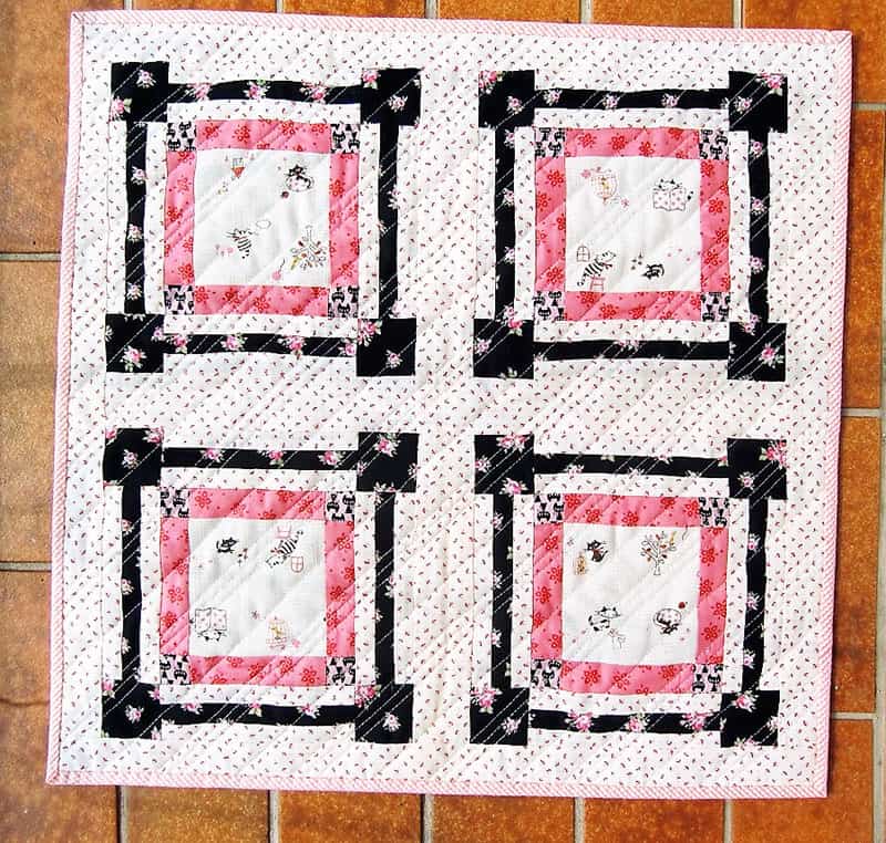 Scrappy Mini Quilt Back