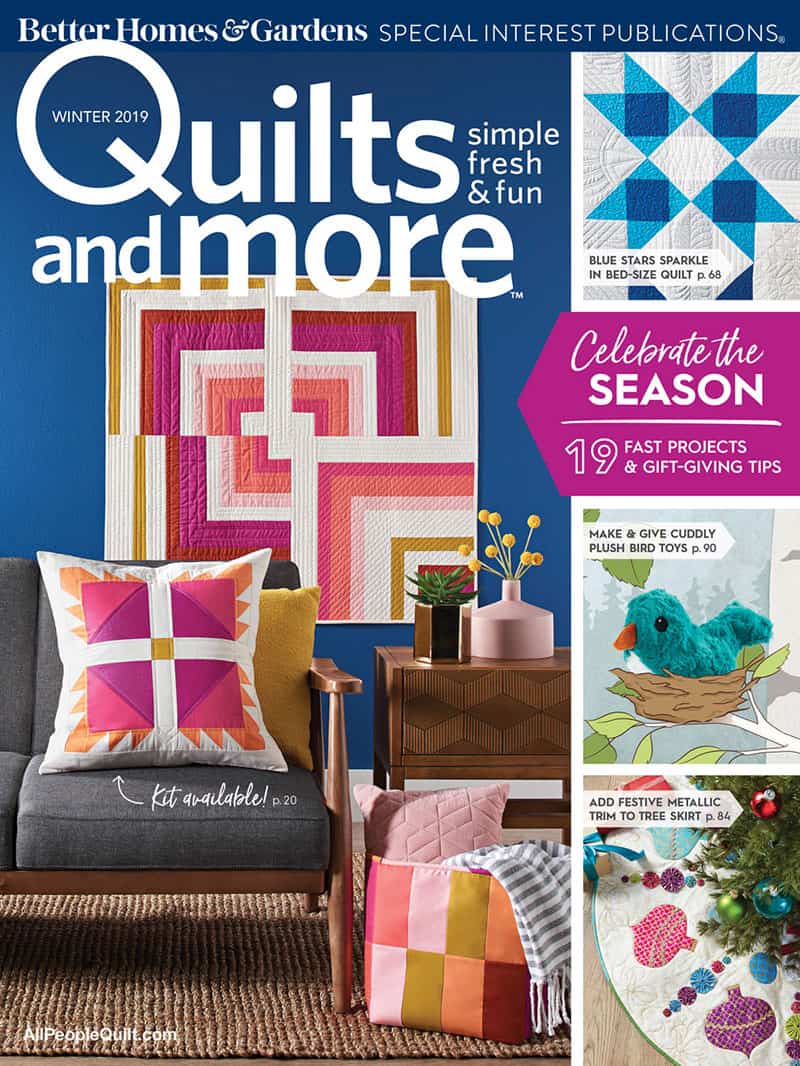 Patchwork Storage Cube Quilts & More Winter 2019