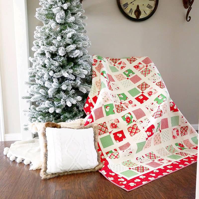 Four-Square quilt with tree