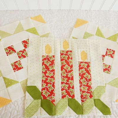 Glisten and Candle Blocks Vintage Christmas
