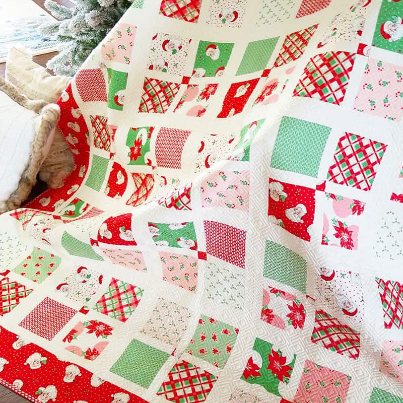 Four Square Quilt in Swell Christmas