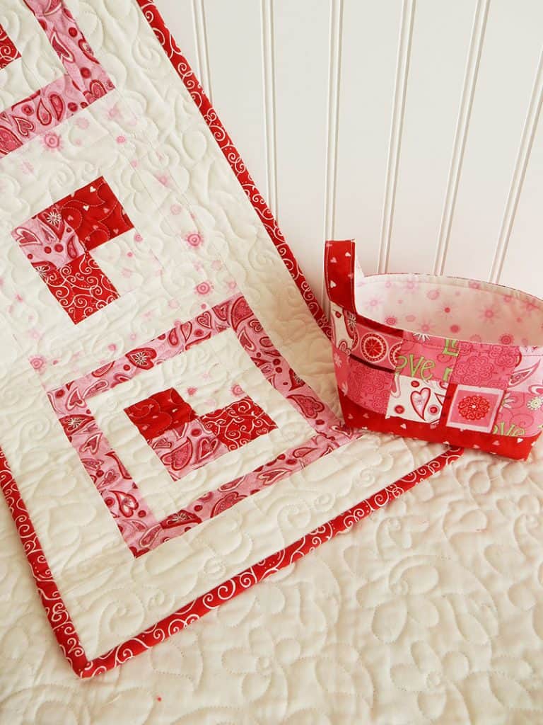 Valentine runner and basket