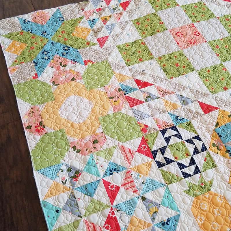 Moda Block Heads 2 Quilt Before Binding