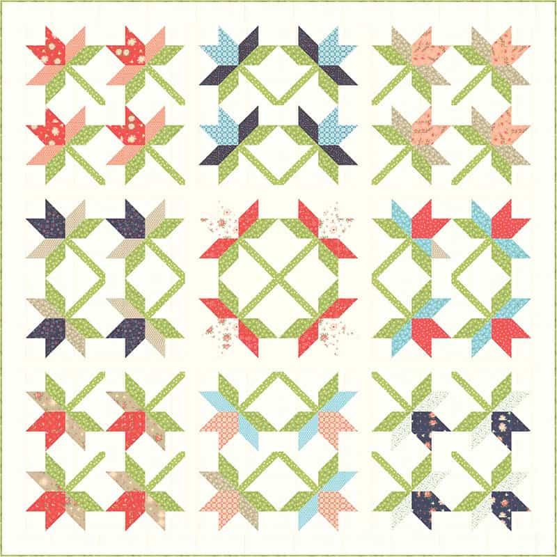 The Lily Quilt Diagram