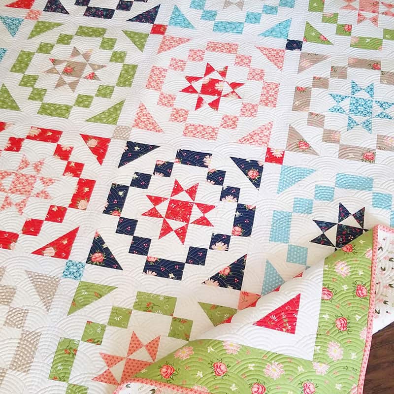 Quilt Pattern HAPPY HARVEST Moda SHE QUILTS A LOT  Fat Eighths Friendly 