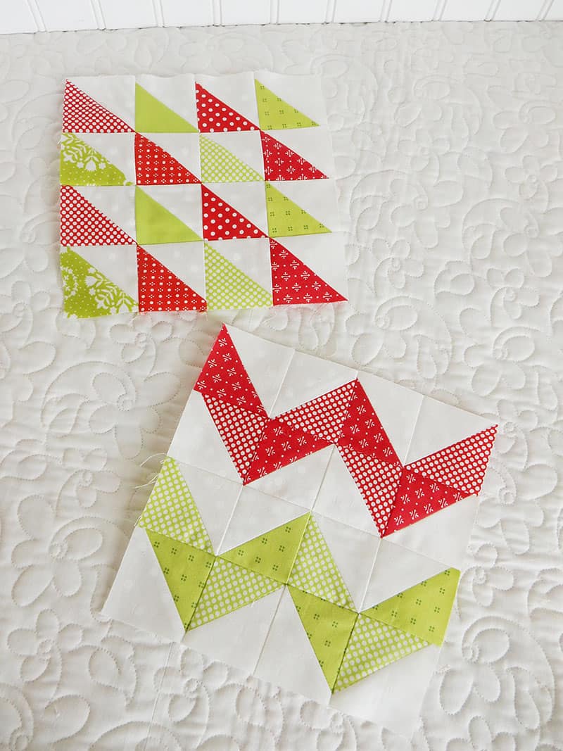 March Block of the Month blocks red and green