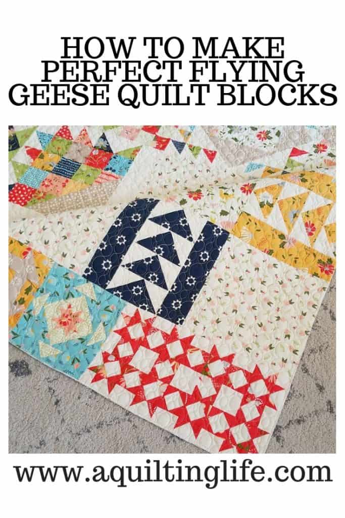 Flying Geese Quilt Blocks featured by top US quilting blog A Quilting Life