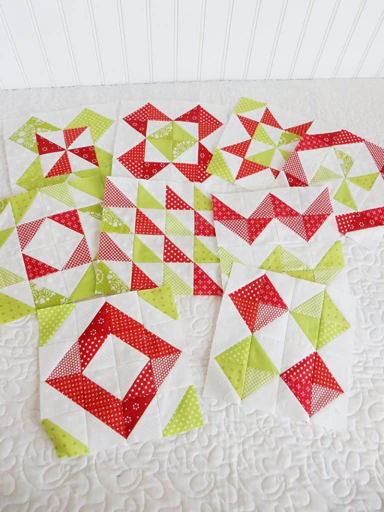 Quilting Life Block of the Month Christmas blocks through April