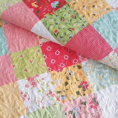 Long Arm Machine Quilting on Scrap Quilt