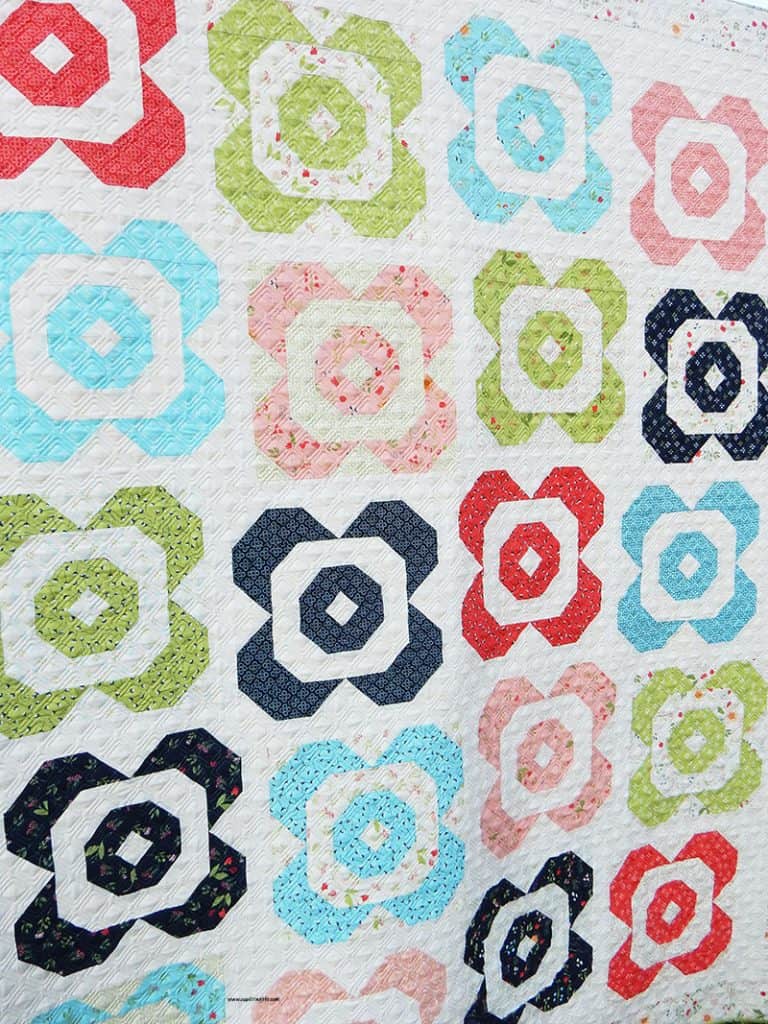 Flower Quilt Blocks featured by top US quilting blog A Quilting Life