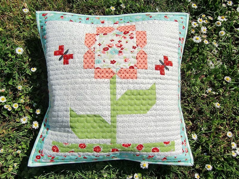 Flower Quilt Blocks featured by top US quilting blog A Quilting Life