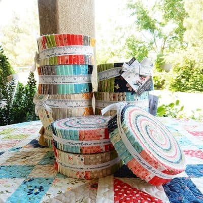 Jelly Roll Strips featured by top US quilting blog A Quilting Life