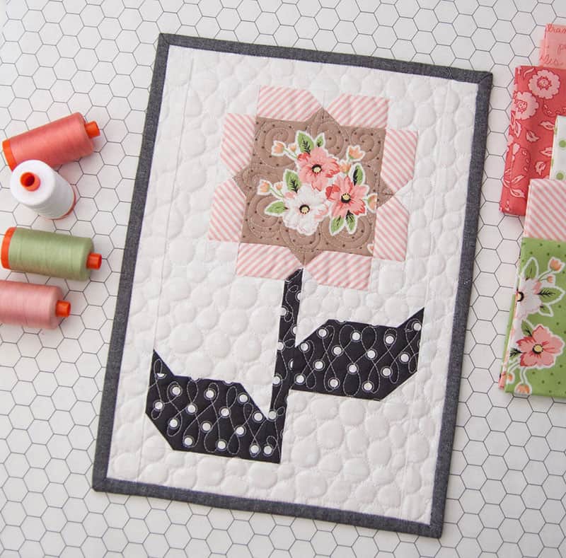 Flower Quilt Blocks featured by top US quilting blog A Quilting Life