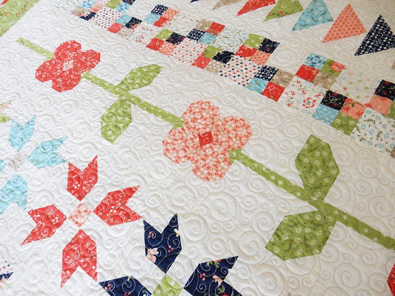 Flower Quilt Blocks featured by top US quilting blog A Quilting Life