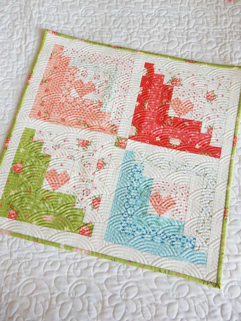 Log Cabin Quilt Block featured by top US quilting blog A Quilting Life
