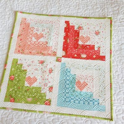 Log Cabin Quilt Block featured by top US quilting blog A Quilting Life