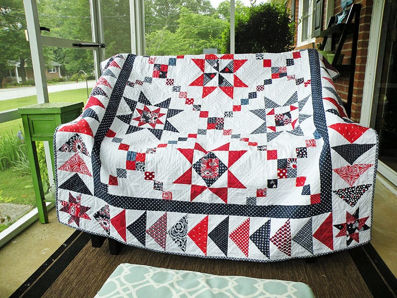 Patriotic Quilts featured by top US quilting blog A Quilting Life