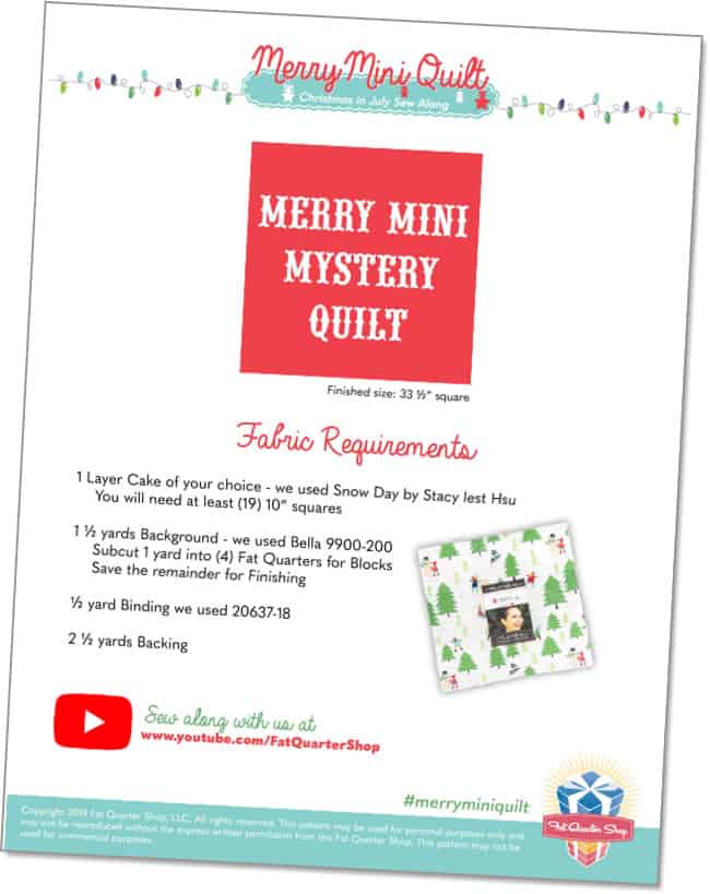 Merry Mini Mystery Quilt
