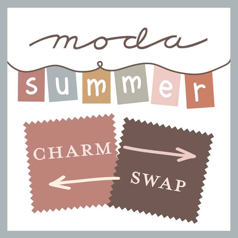 Charm Square Quilt Patterns featured by top US quilting blog A Quilting Life |Moda Summer Charm Swap  Week 5 by popular quilting blog, A Quilting Life: text image for the Moda Summer Charm Swap.