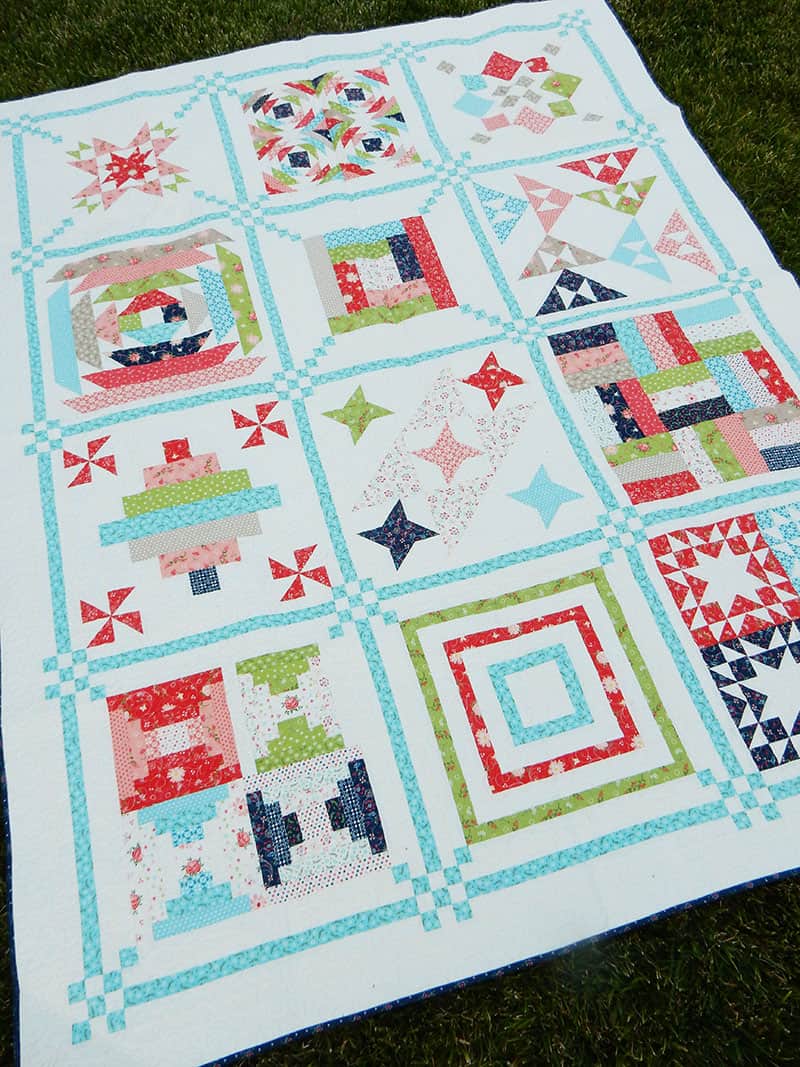 Sunday Best Sampler | Quilter's Gathering in Berlin by popular quilting blog, A Quilting Life: image of a Sunday Best Sampler quilt.