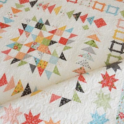 Sawtooth Star Quilt Block featured by Top US Quilting Blog A Quilting Life: image of Gelato quilt