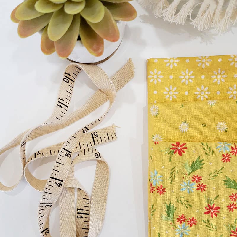 Summer Sweet Yellow | Summer Sweet Fabric Color Stories & Prints by popular quilting blog, A Quilting Life: image of Summer Sweet Fabric Yellow precuts.