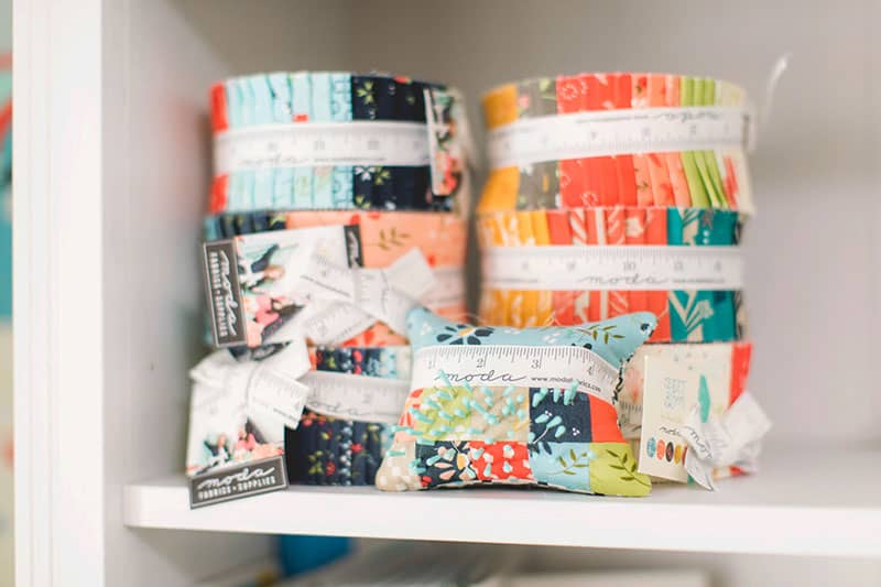 Jelly rolls by sherri & chelsi for Moda fabrics | Small Fall Quilt Projects by popular quilting blog, A Quilting Life: image of jelly rolls by Sherri and Chelsi
