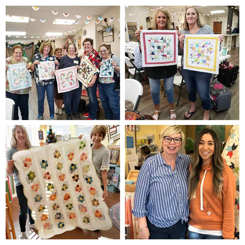 class pics |  Girlfriend's Day Out Quilt Event by popular Utah quilting blog, A Quilting Life: image of various quilting class pics.